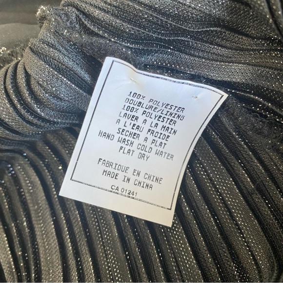 Luxxel Mini Deep V-neck Metallic Party Cocktail Dress Size Large - Picture 10 of 12